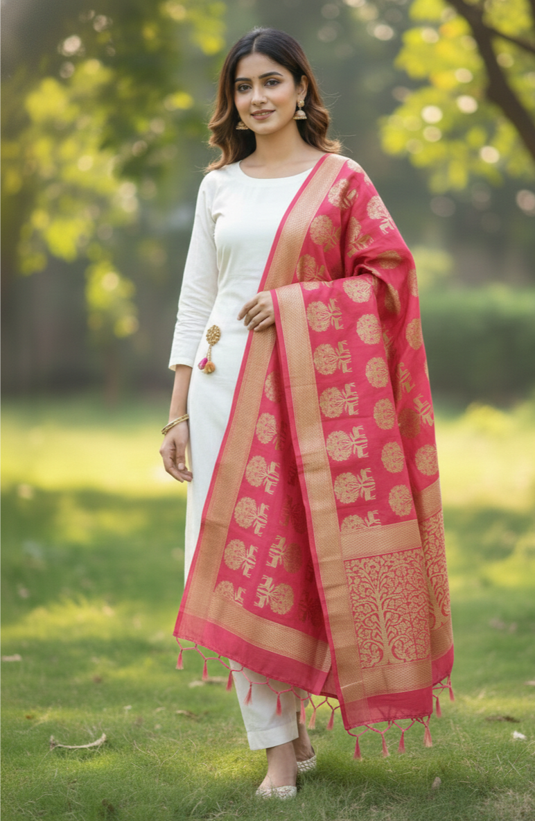 handloom-banarasi-silk-dupatta-with-gold-zari-buta
